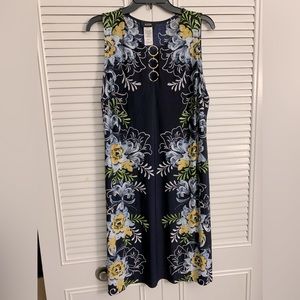Blue floral summer dress